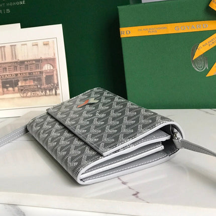 VARENNE CONTINENTAL WALLET 19 IN GRAY GOYARDINE CANVAS