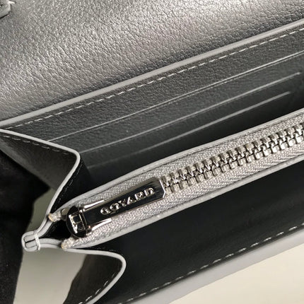 VARENNE CONTINENTAL WALLET 19 IN GRAY GOYARDINE CANVAS