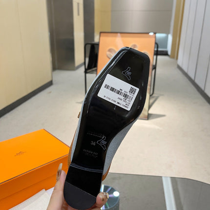 GROUPIE MULE TAWNY MIX SKY LAMBSKIN