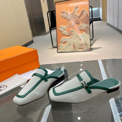 GROUPIE MULE OCEAN MIX SILVER LAMBSKIN