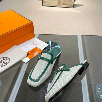 GROUPIE MULE OCEAN MIX SILVER LAMBSKIN