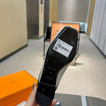 GROUPIE MULE OCEAN MIX SILVER LAMBSKIN