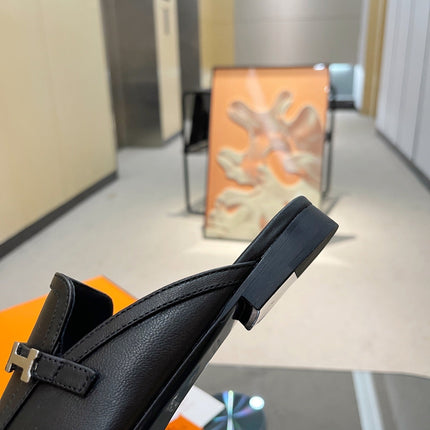 GROUPIE MULE BLACK LAMBSKIN