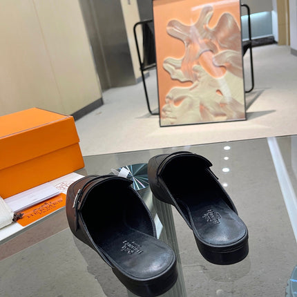 GROUPIE MULE BLACK LAMBSKIN