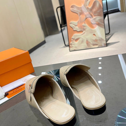 GROUPIE MULE BEIGE LAMBSKIN