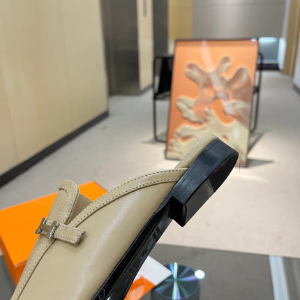 GROUPIE MULE BEIGE LAMBSKIN