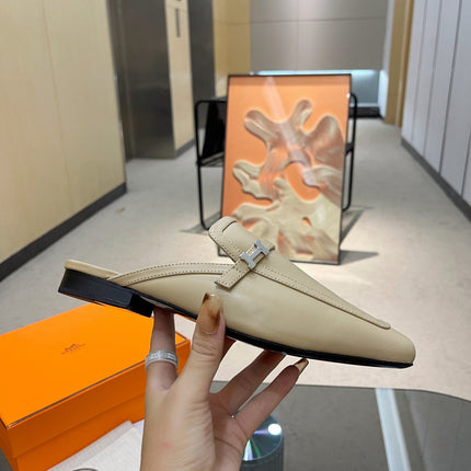 GROUPIE MULE BEIGE LAMBSKIN