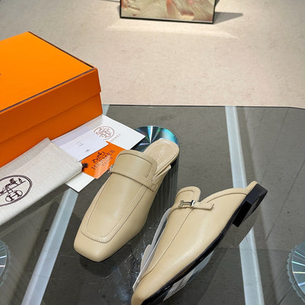 GROUPIE MULE BEIGE LAMBSKIN