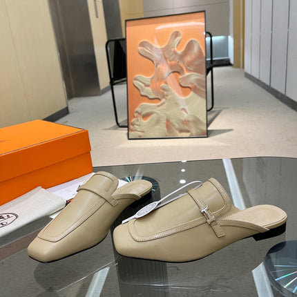 GROUPIE MULE BEIGE LAMBSKIN