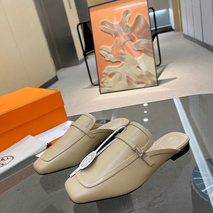 GROUPIE MULE BEIGE LAMBSKIN