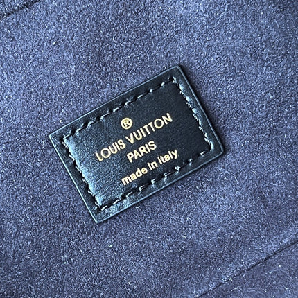 LV 25S VANITY 19 IN DARK BROWN MONOGRAM COATED CANVAS LEATHER TRIM BLACK