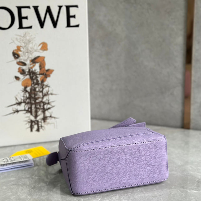 LOE MINI 18 PUZZLE BAG IN LIGHT PURPLE CALFSKIN