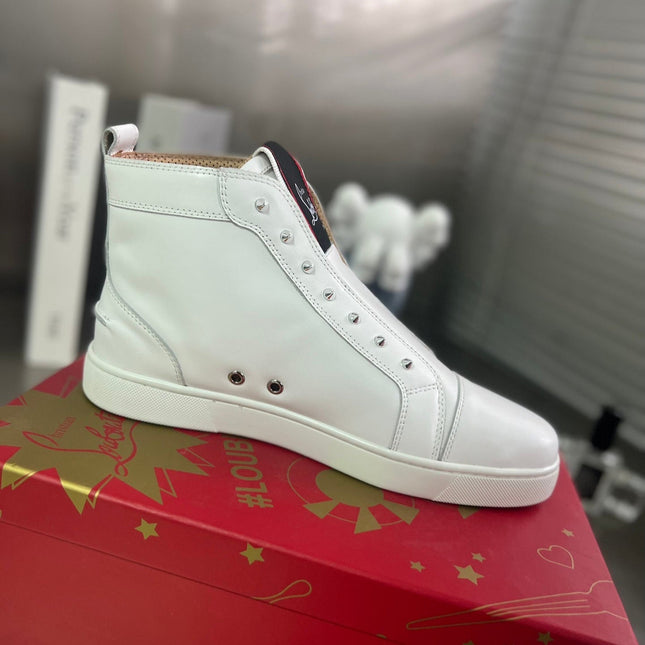 FIQUE A VONTADE SLIP-ON SNEAKERS IN WHITE SHINY CALFSKIN