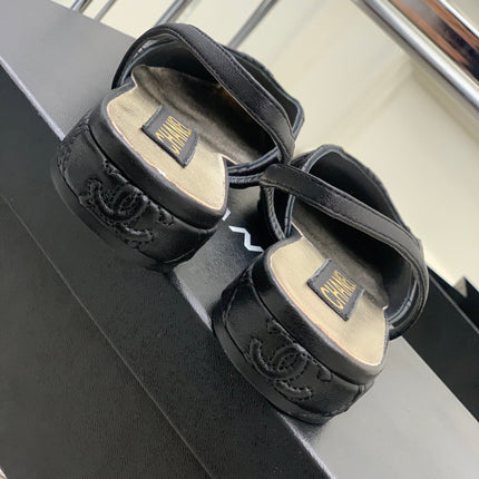 SLINGBACKS 20 BLACK CALFSKIN