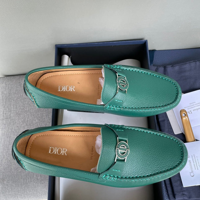 CD JUAL ICON BUCKLE LOAFER PINE GRAINED CALFSKIN