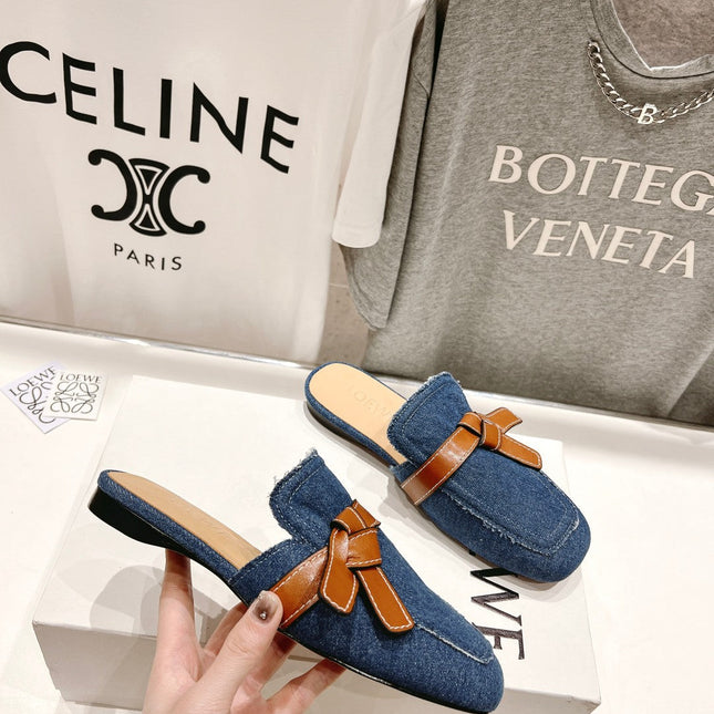 LW GATE BELTED MULE AEGEAN DENIM