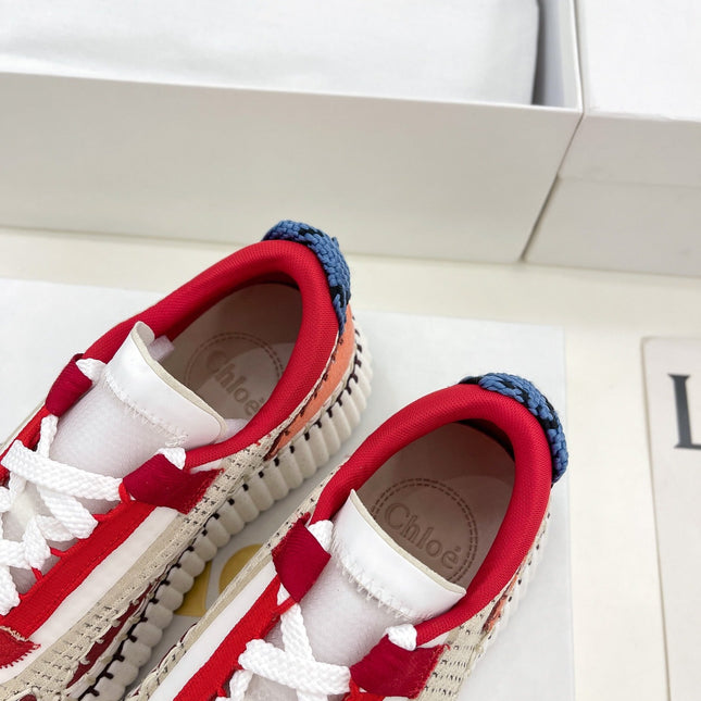 NAMA SNEAKER IN CHERRY RED MIX COLORFUL SPECIAL FABRIC