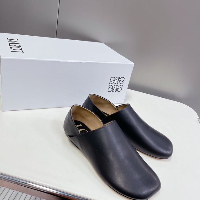 LW TOY SLIPPER BLACK CALFSKIN