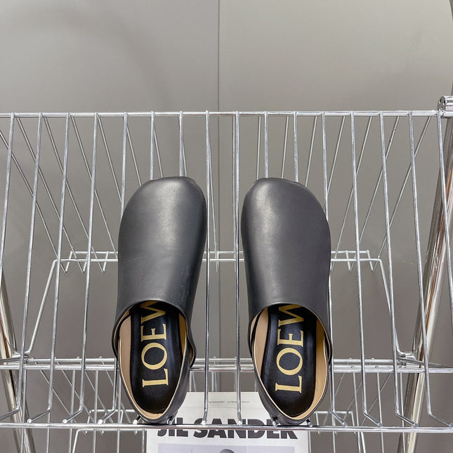 LW TOY SLIPPER BLACK CALFSKIN