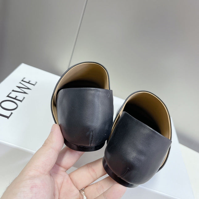 LW TOY SLIPPER BLACK CALFSKIN