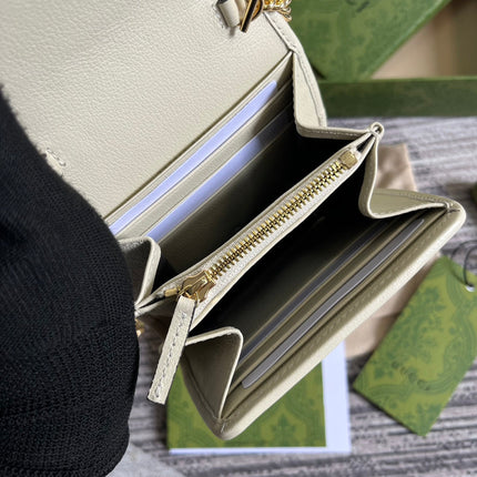 BLONDIE INTERLOCK MINI SHOULDER BAG 12 IN WHITE CALFSKIN GOLD CHAIN