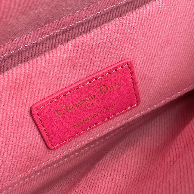 D-JOY BAG 22 IN HOT PINK MACROCANNAGE DENIM