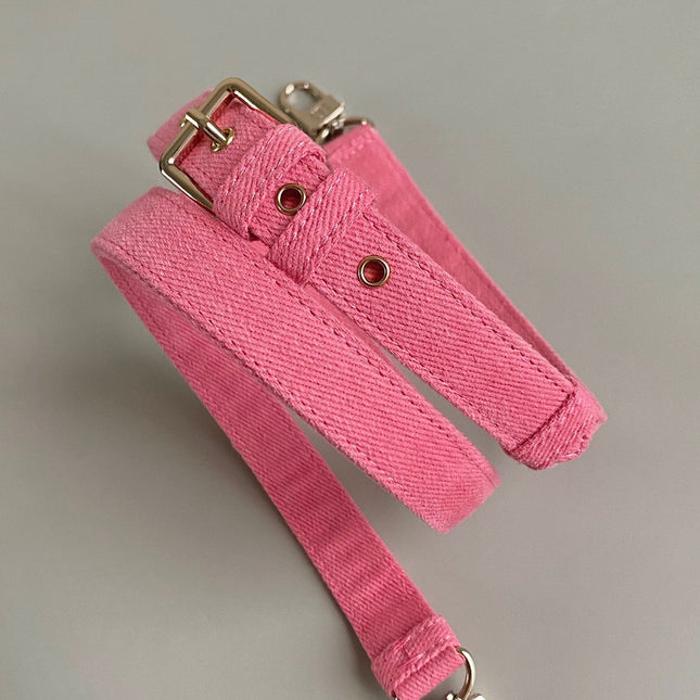 D-JOY BAG 22 IN HOT PINK MACROCANNAGE DENIM