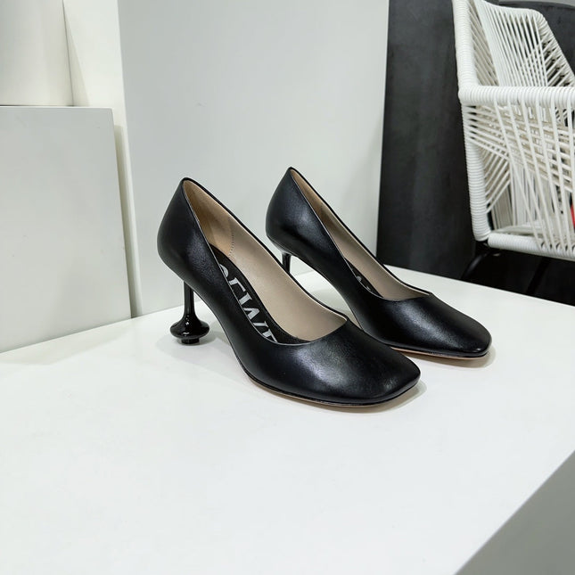 LW TOY PUMP 95 BLACK CALFSKIN