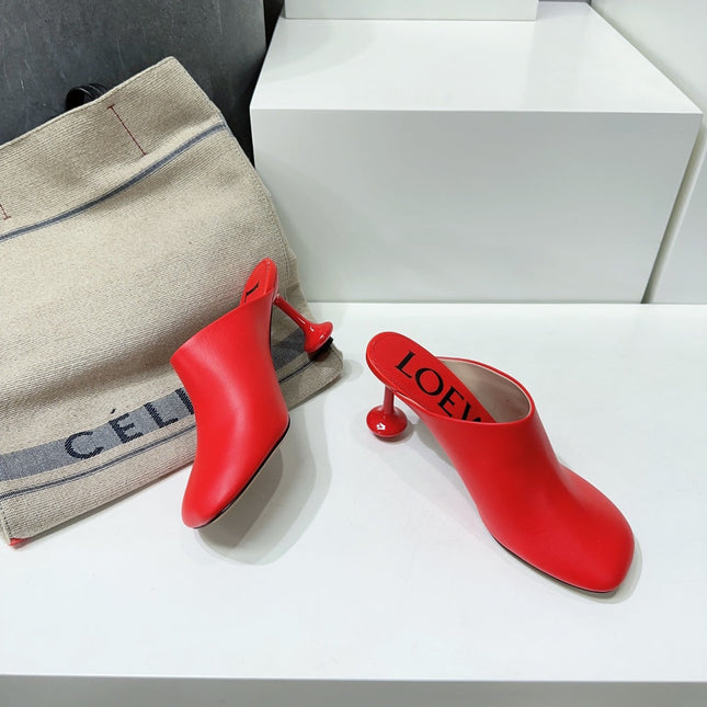 LW TOY MULE 95 RED CALFSKIN