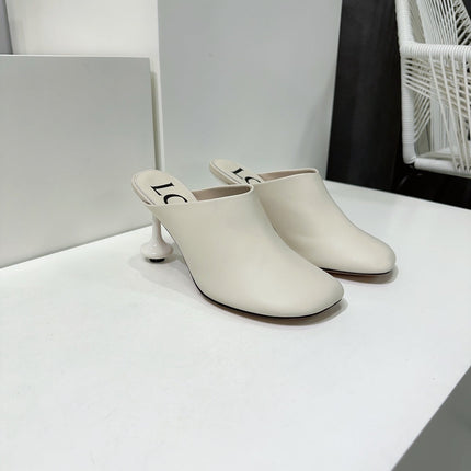 LW TOY MULE 95 WHITE CALFSKIN
