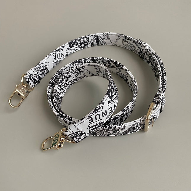 MEDIUM D-JOY 26 BAG IN BLACK WHITE CALFSKIN