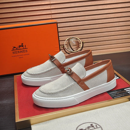 HM GAME SLIP-ON SNEAKER BLACK PLUM AND RUSSET DENIM