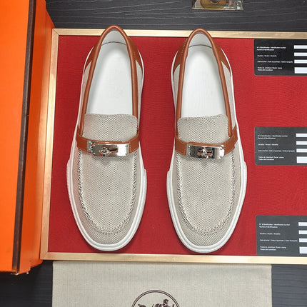 HM GAME SLIP-ON SNEAKER BLACK PLUM AND RUSSET DENIM