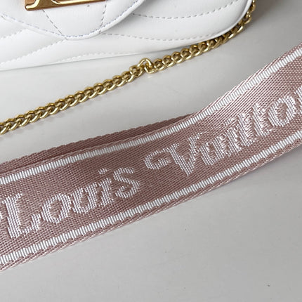 LV 25S WAVE MULTI POCHETTE 19 IN WHITE CALFSKIN GOLD HARDWARE