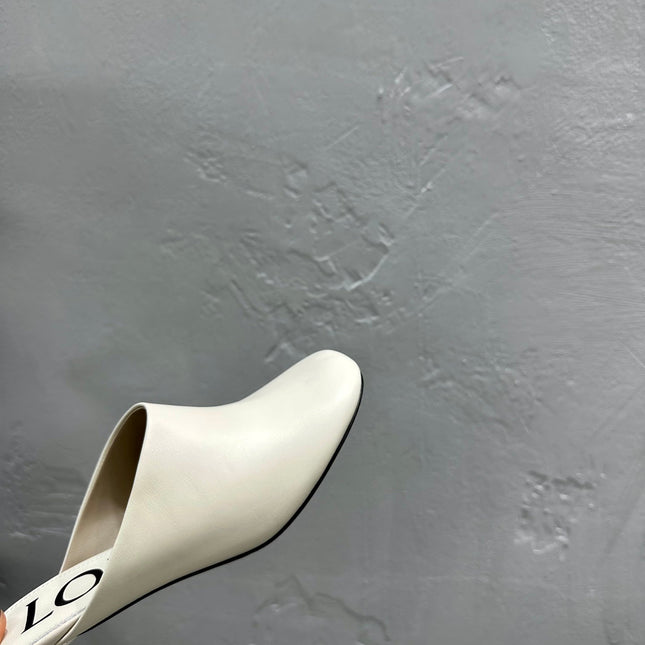 LW TOY MULE 55 WHITE CALFSKIN