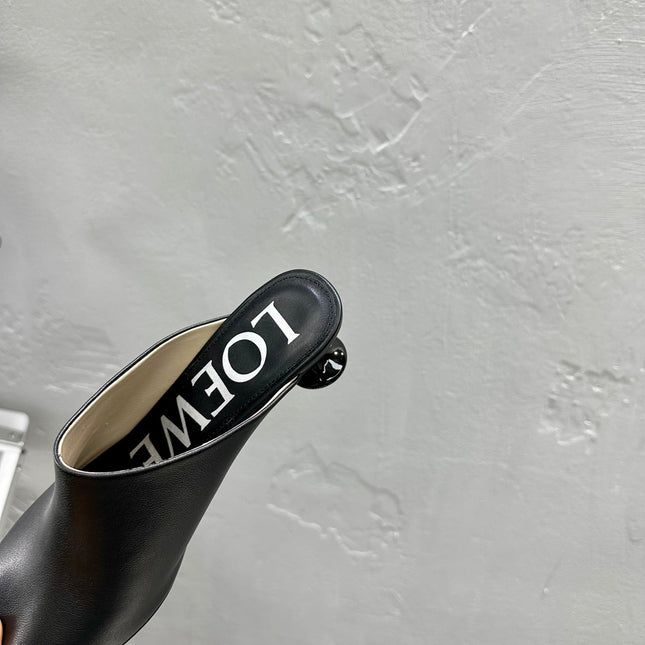 LW TOY MULE 55 BLACK CALFSKIN