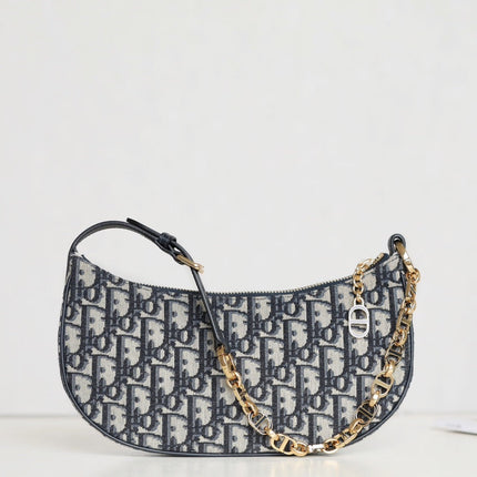 CD LOUNGE 26 BAG IN BLUE OBLIQUE JACQUARD