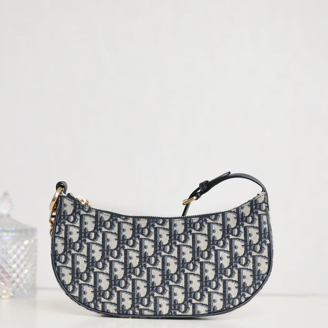 CD LOUNGE 26 BAG IN BLUE OBLIQUE JACQUARD