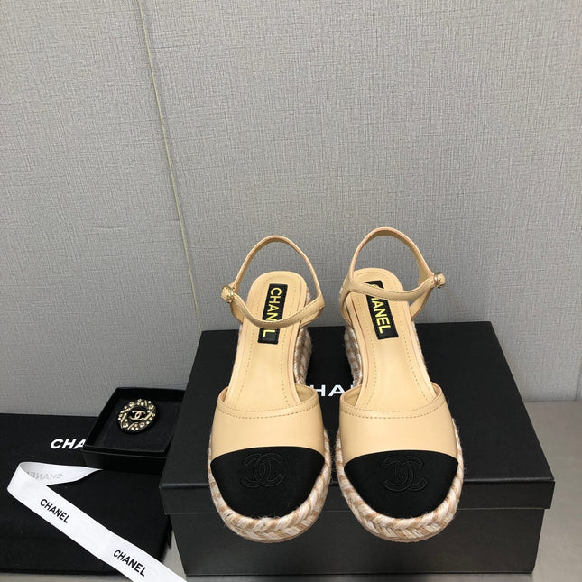 MARY JANE WEDGE BEIGE CREAM LAMBSKIN