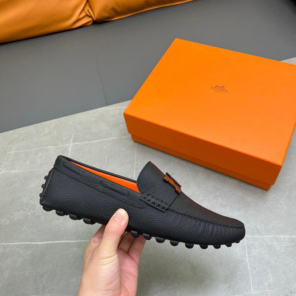HM H-LOGO LOAFER BLACK CALFSKIN