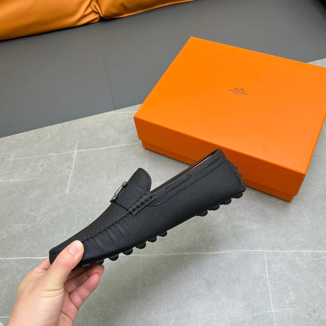 HM H-LOGO LOAFER BLACK CALFSKIN