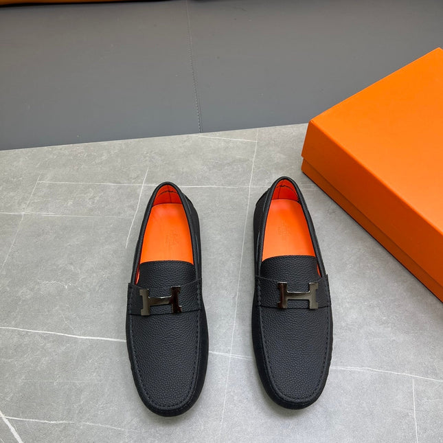 HM H-LOGO LOAFER BLACK CALFSKIN
