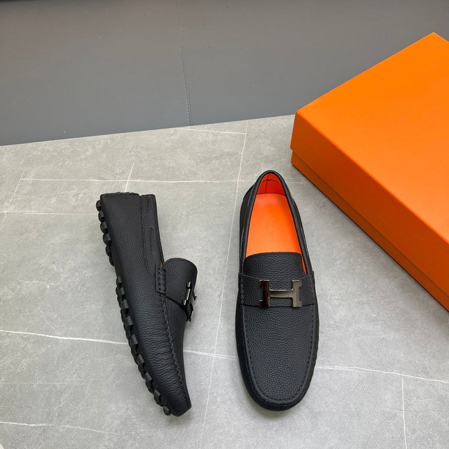 HM H-LOGO LOAFER BLACK CALFSKIN