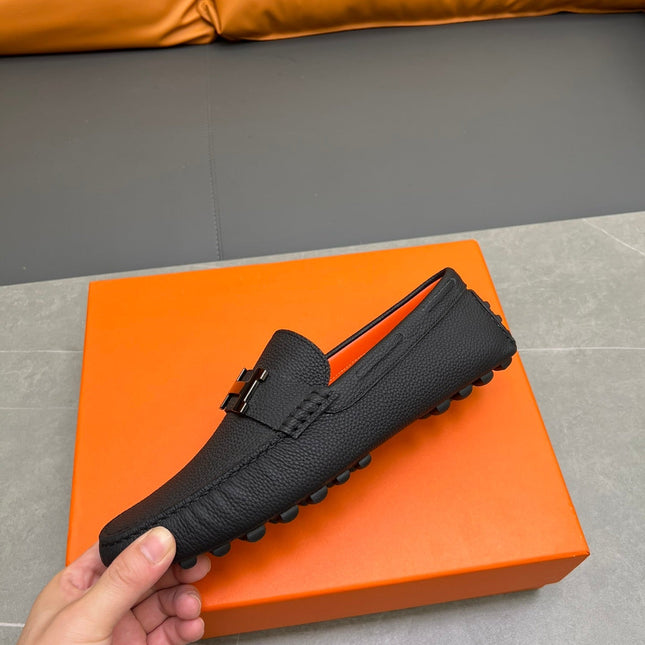 HM H-LOGO LOAFER BLACK CALFSKIN