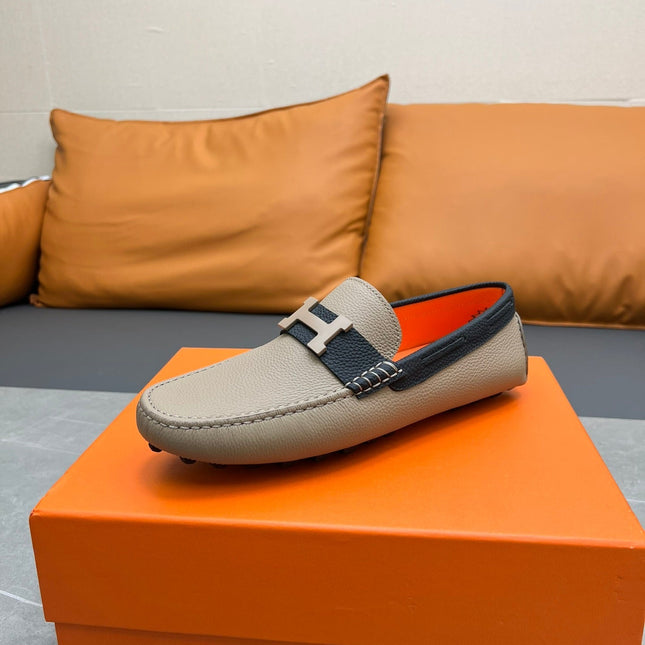 HM H-LOGO LOAFER TAN CALFSKIN