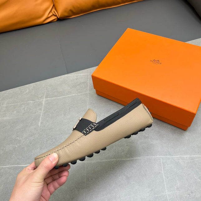 HM H-LOGO LOAFER TAN CALFSKIN
