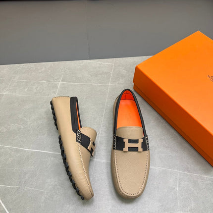 HM H-LOGO LOAFER TAN CALFSKIN