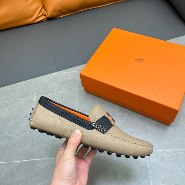 HM H-LOGO LOAFER TAN CALFSKIN