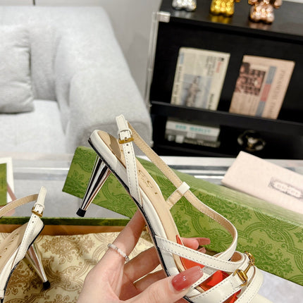 HIGH HEEL 65MM IN WHITE CALFSKIN WITH RED HEART