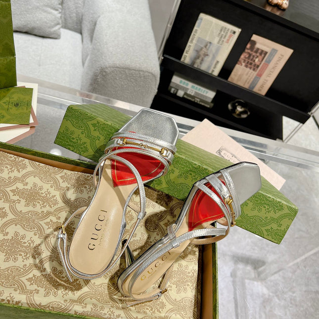 HIGH HEEL 65MM IN SILVER CALFSKIN WITH RED HEART